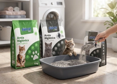 Areia Higiênica para Gatos Force Pet