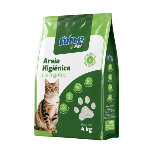 Areia Higiênica para Gatos Force Pet Neutra 4kg